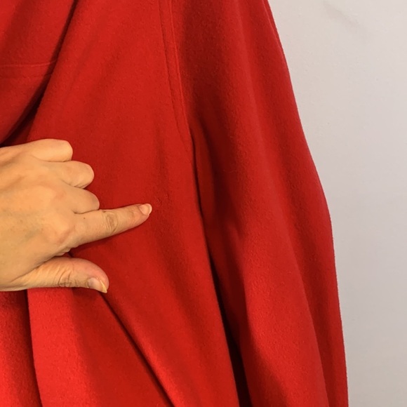 Avoca collection wicklow Ireland red hooded Cloak long wool coat tartan medium - Picture 8 of 16